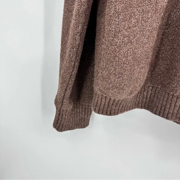Goodfellow Ribbed Hem Hooded Pullover Sweater Brown Size L - Picture 4 of 7